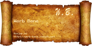 Werb Bene névjegykártya
